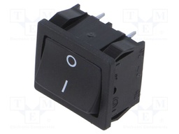 ROCKER; DPST; Pos: 2; ON-OFF; 10A/250VAC; black; IP40; none; 100mΩ