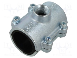 Splice terminal: fixing clamp; two-part,with side outlet; 10bar