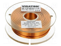 Inductor: air coil; 1mH; 0.55Ω; Ø: 58mm; H: 18mm; Øcore: 1mm