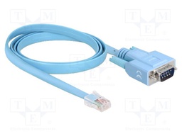 Cable; D-Sub 9pin plug,RJ45 plug; PVC; 1m; blue; Interface: RS232