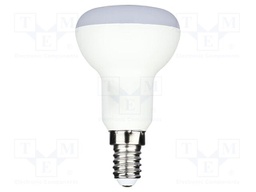 LED lamp; neutral white; E14; 220÷240VAC; 470lm; P: 4.8W; 120°; IP20