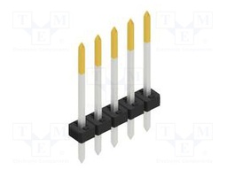Connector: pin strips; pin header; male; PIN: 5; 2mm; THT; 1x5; 100V
