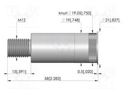 Test probe socket; silver plated; KS-672; M12; L: 58mm