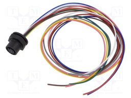 Connector: M12; socket; male; straight; with lead; PIN: 8; 0.25mm2