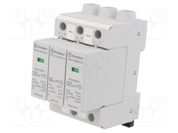 Surge arrestor; Type 2; Poles: 3; 15kA; DIN; -40÷80°C; IP20; 1020VDC