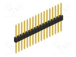 Connector: pin strips; pin header; male; PIN: 17; 1.27mm; THT; 1x17