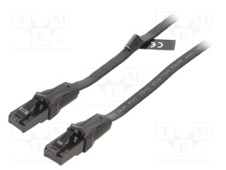 Patch cord; UTP; 6; Cu; PVC; black; 2m; RJ45 plug,both sides; 32AWG