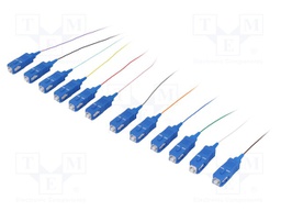 Connector: fiber optic; patchcord; both sides,SC; snap fastener