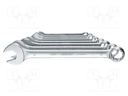 Wrench-set; combination spanner; Chrom-vanadium steel; 8pcs.