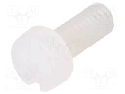 Screw; M4x10; 0.7; Head: cheese head; slotted; 1,3mm; polyamide