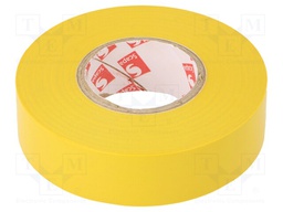 Tape: electrical insulating; W: 19mm; L: 25m; Thk: 0.15mm; yellow