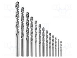Drill set; for metal; metal,steel; 13pcs.