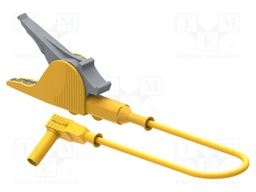 Test lead; 36A; angular banana plug 4mm,aligator clip; Len: 1.5m