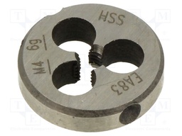 Threading die; M4; 0.7; high speed steel; H: 5mm; Øout: 20mm