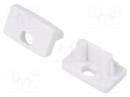 Cap for LED profiles; white; ABS; Application: SLIM8; V: with hole