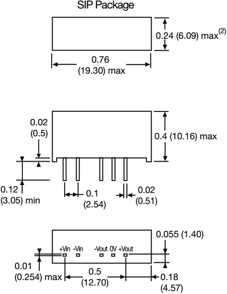 Converter: DC/DC; 1W; Uin: 10.8÷13.2V; Uout: 5VDC; Uout2: -5VDC