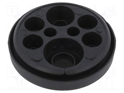 Multigate grommet; Ømount.hole: 50mm; black; Panel thick: 1.5÷5mm