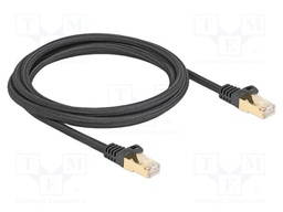 Patch cord; S/FTP; Cat: 6a; RJ45 plug,both sides; 2m; textile
