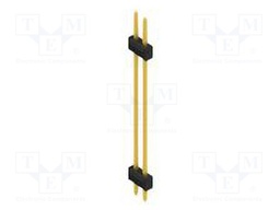 Connector: pin strips; pin header; male; PIN: 2; 2.54mm; THT; 2x1