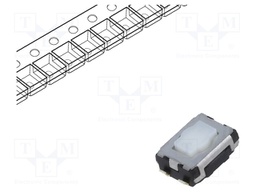 Microswitch TACT; SPST; Pos: 2; 0.02A/15VDC; SMT; none; 2.1mm; white