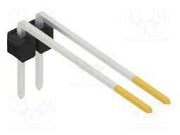 Connector: pin strips; pin header; male; PIN: 2; 2.54mm; THT; 1x2