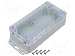 Enclosure: multipurpose; X: 80mm; Y: 160mm; Z: 45mm; ZP; light grey