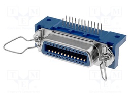 Connector: Centronics; socket; female; PIN: 24; THT; angled 90°