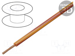 Wire; H07V2-K; stranded; Cu; 4mm2; 12AWG; PVC; orange-red; 450V,750V