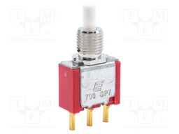 Switch: push-button; Pos: 2; SPDT; 0.02A/20VDC; 0.02A/20VAC; THT