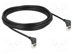 Patch cord; S/FTP; Cat: 6a; RJ45 up angled plug,both sides; 5m
