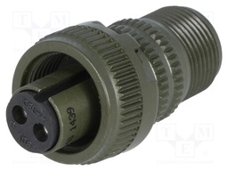Connector: circular; Series: DS/MS; plug; female; PIN: 2; for cable