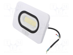 Lamp: LED flood light; 4000(typ)K; IP64; Body: white; 50W; 230VAC