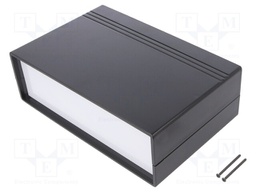 Enclosure: with panel; PCB is fastened in guides; X: 218mm; ABS