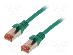 Patch cord; S/FTP; 6; stranded; Cu; LSZH; green; 7m; 27AWG