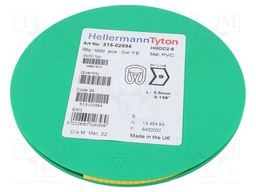 Markers for cables and wires; Label symbol: 9; 2÷5mm; PVC; yellow