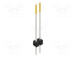 Connector: pin strips; pin header; male; PIN: 2; 2.54mm; THT; 1x2