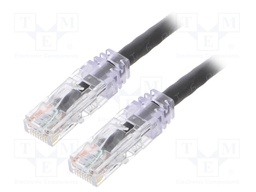 Patch cord; TX6™ PLUS,U/UTP; 6; stranded; Cu; LSZH; black; Len: 3m