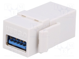 Socket; coupler; female x2; USB A socket x2; straight; Keystone