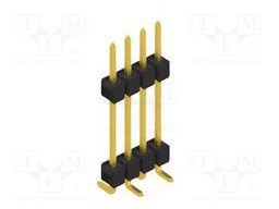 Connector: pin strips; pin header; male; PIN: 4; 2.54mm; SMT; 1x4