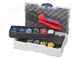 Kit: for crimping push-on connectors, terminal crimping; case