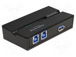 Switch; black; plastic; Input: USB B socket x2; Out: USB A socket