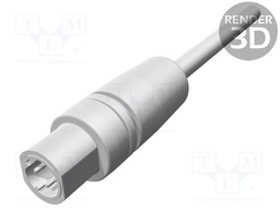 Plug; M12; PIN: 4; male; D code-Ethernet; for cable; crimped; IP54