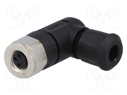 Connector: M8; female; PIN: 3; angled 90°; for cable; plug
