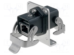 Coupler; Han; RJ45 socket x2; Enclos.mat: aluminium alloy
