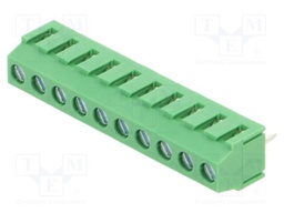 Connector: PCB terminal block; terminal; straight; on PCBs; 10A