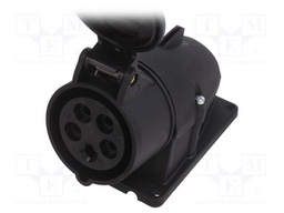 Connector: AC supply 3-phase; plug; male; straight; for cable