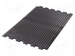 Anti fatigue mat; Width: 0.6m; L: 0.9m; Mat: rubber; Colour: black