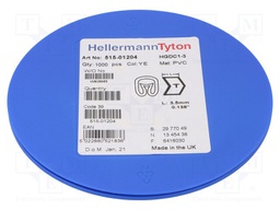 Markers for cables and wires; Label symbol: T; 1÷3mm; PVC; yellow
