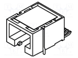 Socket; RJ12; PIN: 6; low profile; Layout: 6p6c; SMT; straight