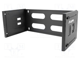 Wall mounting element; 4U; black; Standard: 19"